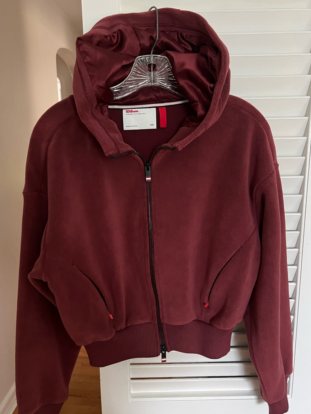 Wilson Cropped Zip-Up Hoodie